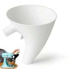 مصفاة دقيق KitchenAID مع قمع صب وحاجز رذاذ - تناسب خلاطات KitchenAID Artisan KSM150 وخلاطات الرأس المائل سعة 5 كوارت، ملحق بلاستيكي متين مع مقبض إرجونومي وقاعدة مستقرة للخبز الدقيق - سهل التنظيف - متعدد الألوان - مشاهدة 13