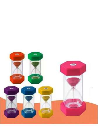 1pc/2pcs/3pcs European Style Rotating Timer With Suction Cup, 2+3 Minutes Countdown, Plastic Toothbrushing Time Reminder, Anti-Drop, Random Delivery