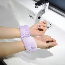 24pcs Spa Party Set: 6pcs Pink Headbands, 12pcs Plush Wristbands, 6pcs Plush Hair Scrunchies And 6pcs Organza Bags - Perfect For Women's Pajama Parties And Spa Events - Multicolor - View 6