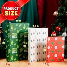 JOYIN 12 cajas de regalo de papel kraft de Navidad con tapas y base caja de envoltura de camisa de Navidad caja de regalo de dia festivo para aulas escolares decoraciones de fiesta 6 diseños - como en la foto - Ver 5