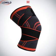 1件装压缩护膝套，带绑带，针织运动护膝，适用于篮球、骑行、跑步、羽毛球、徒步旅行等运动，提供运动护膝支撑，健身、跑步、深蹲等运动护膝，保护半月板 - 1pc - 查看 9