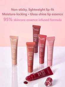 Laneige Glaze Craze 润色唇部精华 12g，甜甜圈硅胶刷头，水润透亮，丰盈滋养，打造裸妆般的低饱和度玻璃唇效果，韩式妆效 - Strawberry Sprinkles - 查看 9
