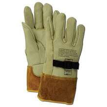 Magid Glove and Safety 60611PS-10 - Guantes protectores de piel de alto voltaje de 305 cm para uso con guantes aislantes eléctricos de goma color tostado tamaño 10 1 parWelding Gloves - Bronce beige - Ver 1