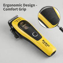 Kemei 男士专业理发器套装，磁悬浮理发器，专业理发师使用，USB充电式理发器，适用于理发店和家庭沙龙，男士礼物，情人节礼物 - 彩色 - 查看 7