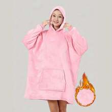 2025 New Wearable Hooded Blanket, Double-Sided Flannel With Pockets, Slouchy Blanket Thick Long Sleeve Jumpsuit Blanket, Soft & Warm, Suitable As Gift For Men And Women - Multicolor - View 13