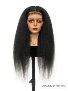 OQ 13x4 Transparent Lace Curly Frontal Wig, Natural Color, 180% Density, 20-26 Inches Pre-Plucked Lace Front Wig, Natural Hairline, High Quality Fashion Wig, Suitable For Beginners - SNatural - View 8