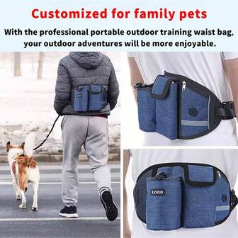 1PC Multi Functional Sports Waist Bag For Running, Fitness Training, Dog Walking, Outdoor Pets, Traction Rope Waist Bag