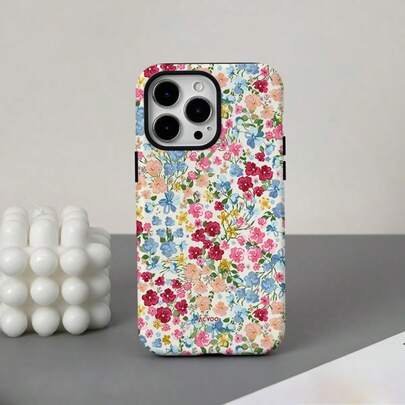 Vintage Floral Phone Case, Compatible With IPhone 17 Pro Max, 16, 15 Plus, 14, 13, 12, 11 Pro Max