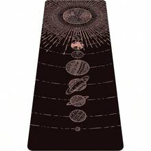 Alfombrilla de yoga de viaje impresa de 1/16 pulgadas de grosor, antideslizante, con bolsa de transporte, plegable, ligera de gamuza y goma natural para yoga, pilates y fitness, 72 pulgadas de largox 24 pulgadas de anchox 1.5 mm - TaiYangXiXingXing - Ver 2