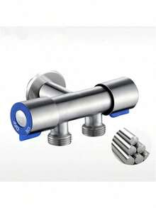 节水不锈钢马桶配件套装 - 包括小便器冲水阀、免钻孔增压器和带阴喷头的双用途角阀 - 轻松升级浴室，浴室配件，浴室工具