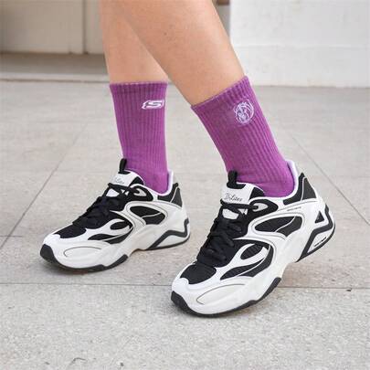 Skechers 女熊貓鞋休閒透氣厚底復古老爹鞋