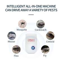 A Type Plug (110-127V) Ultrasonic Smart Inverter Pest Repeller, Physical Pest Control, Silent Operation, Effective Against Multiple Pests, Suitable For Home, Kitchen, Office, Hotel, Warehouse, Indoor Pest & Mosquito Elimination - US A Type Plug(110-127V) - View 4