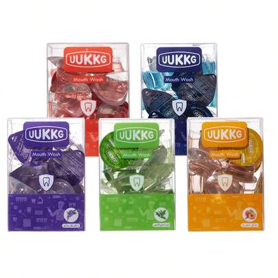 5种口味便携式漱口水，随时随地清新口气，每日漱口清洁口腔。