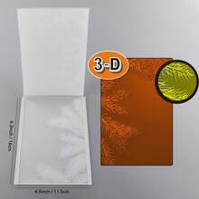 3D Texture Fades Embossing Folder,Pine Branches Plastic Embossing Folders Template For For Card Making Scrapbooking And Other Paper Crafts,Scrapbooking Paper Craft Album Stamps DIY Decor - Multicolor - View 2