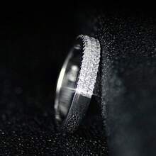 1Pc Delicate Women's Fashion 925 Silver Plated Zirconia Wedding Heart Ring Wedding Band Anniversary Gift Party Valentine's Day Engagement Women Jewelry Size 4-11# - Silver - View 3