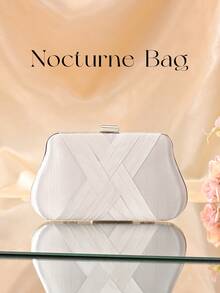NOCTURNE 商务时尚装饰水桶包，迷你抽绳设计，透明包身，仿珍珠装饰，晚宴包，晚宴包 - 魅力十足，优雅精致，低调奢华，水钻点缀，是派对女孩的理想之选。适合女士、新娘、晚宴/宴会、圣诞派对等场合，与伴娘礼服完美搭配，是新娘、新娘送礼会、派对等场合的优雅之选，也是搭配派对、婚礼舞会礼服/宴会礼服、节日派对礼服、晚礼服和亮片礼服的完美选择。 - 銀色 - 查看 1