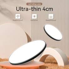 CANMEIJIA 1个LED吸顶灯 - 高亮度，黑色边框，220V吸顶装饰照明灯具，适用于卧室/客厅/厨房/浴室/房屋/门廊/阁楼/书房/衣橱/车库，根据使用需求选择合适的尺寸 - LED吸頂燈三防款 - 查看 3