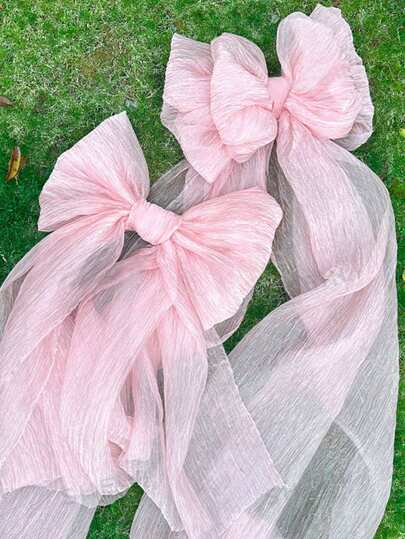 Large Pink Bow Birthday Party Decorations, Giant Pink Bows Party Background Decorations Large Organza Giant Bow Hanging Decor For Wedding Bridal Bachelorette Party