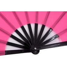 Amajiji Large Folding Fan Rave Fan Popping Fans For Line Dancing Clacking Fans For Boots On The Ground Dance,Party,Decoration,Festival - Hồng - Xem 4