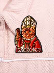 1 chiếc ghim cài áo hình mèo Công giáo ngộ nghĩnh, ghim cài áo hình động vật hoạt hình tôn giáo Cơ đốc giáo, phụ kiện thời trang, quà tặng cho bạn bè. - Nhiều màu - Xem 3