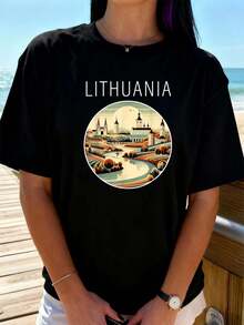 Camisetas femininas - Preto - Ver 8