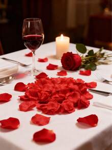 100 cánh hoa hồng giả, dùng trang trí giỏ hoa cô dâu trong đám cưới lãng mạn, thảm trải lối đi, trang trí tiệc cưới, quà tặng đám cưới lãng mạn, vật liệu lấp đầy hộp quà, cánh hoa thủ công tự làm để gói quà kỷ niệm, hoa hồng đỏ dạng cánh hoa dùng làm đạo cụ chụp ảnh, trang trí phòng tắm, quà tặng ngày Valentine. - Nhiều màu - Xem 4