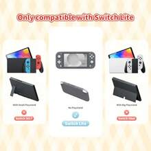 AWYYSwitch Lite Protective CaseSoft Silicone Protective Cover Case Anti-Scratch Protector For Switch Lite With 2 Thumb Grip Caps - HLK - OffWhite - View 2