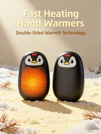 2 piezas Calentador de manos de calentamiento rápido, batería recargable de 4000*2Ah, función de batería externa, 3 ajustes de temperatura, calentamiento por ambos lados, esencial para clima frío, excelente regalo de Navidad, adecuado para esquiar, pescar, hacer senderismo y otras actividades al aire libre