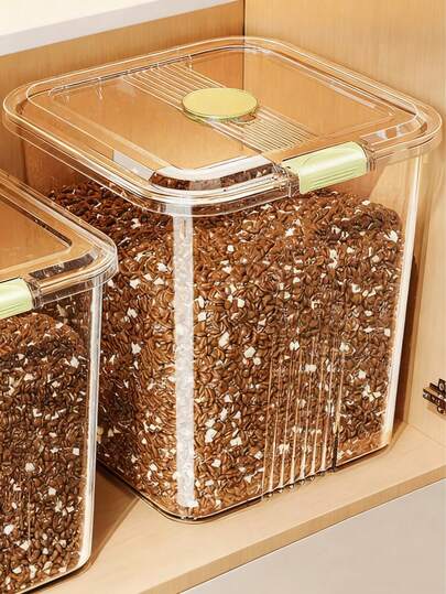 Large Capacity Pet Food Storage Container, Airtight Seal Cat/Dog Food Canister, Moisture-Proof Household Food Storage Box