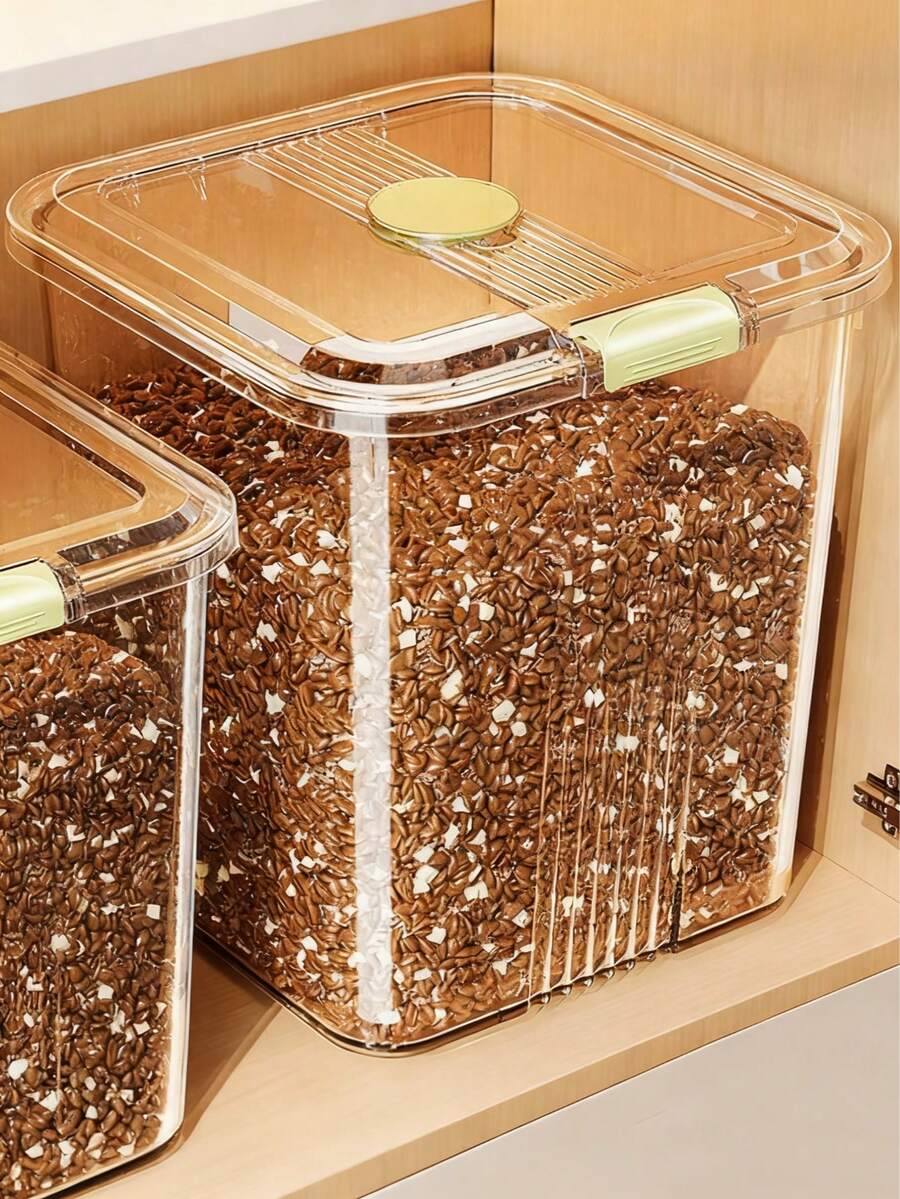 大容量宠物食品储存容器，密封猫狗粮罐，防潮家用食品储存盒