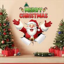 1pc Christmas Snowman & Tree Toilet Sticker, Funny Bathroom Decor, Suitable For Room, Living Room, Wall, Kitchen, Bedroom, Christmas Wall Sticker - Red and White - View 10