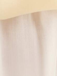 Baby Girls Hooded Sleeve Contrast Lace Mesh Bow Back Cute Birthday Party Dress, Suitable For Flower Girl, Wedding, No Headband Included - Champagne - View 11