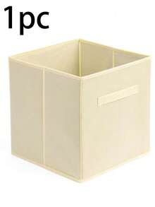 1pc Non-Woven Fabric Colorful Square Storage Box, Foldable Clothes Organizer Box, Multi-Functional Storage Solution - Multicolor - View 13