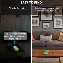 AWYY[2 Pcs] Silicone Remote Case Cover For Roku Voice Remote Pro 2nd Ed. Anti Slip Shockproof Remote Protective Sleeve For RCB1R(2024) Remote Protective Cover Case With Lanyard (Glow Blue+Glow Green) - GlowBlueGlowGreen - Xem 3