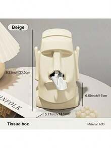 This Creative Moai Tissue Holder Is Suitable For Sunglasses, Headphones And Hats - Decorative Tissue Holder Storage Bags For Living Room, Bedroom And Office, Tissue Holder Racks, Storage Baskets, Bathroom Shelf - Multicolor - View 6