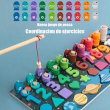 Juguetes Apilables, Juguetes Didacticos para Niños, Juguete De Bloques de ConstruccióN, Juguetes Didacticos para Reconocer Color, Letras, Contar y Clasificar, Material Didáctico Preescolar - Multicolor - Ver 4