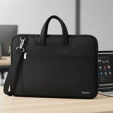 New Ferkurn Laptop Case Bag 17 17.3 Inch Women Men Computer Sleeve With Shoulder Strap Compatible With HP Envy Pavilion/ Inspiron//Vivobook/MSI/AcerWaterproof Briefcase With Handle Black - 17吋 - 查看 4