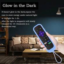AWYY3Pcs Cover For Roku Remote Silicone Skin Case Compatible With Hisense  Roku TV Steaming Stick Express Universal Replacement Controller Glow In The Dark - 發光黃色發光藍色天藍色 - 查看 4