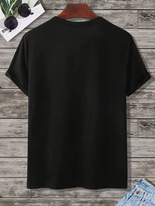 Detroit Lion T-Shirt Black Lion With Hat And Sunglasses Print For Casual Wear, 220g - màu đen - Xem 3