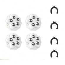 4pcs/Set Quiet Swivel Casters, 5-Ball Heavy Duty 360° Rotation Sliding Wheels, Self-Adhesive Furniture Mover Accessories