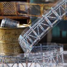 50mm*2M 复古锈迹斑斑的栅栏剪贴簿用品 PET 胶带，创意黄铜铁艺栅栏链条图案装饰贴纸，防水 DIY 胶带，学校文具用品 - 彩色 - 查看 9