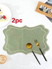 1/2/4 件节日形状布料刺绣餐垫，适用于婚礼派对餐桌装饰、简约时尚餐垫、咖啡机垫、防滑耐热杯垫，适用于婚礼、派对、节日、野餐、生日宴会 - 彩色 - 查看 13