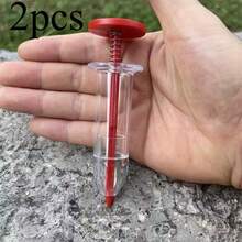 手持式播种器 - 手动精密播种工具，带透明管和人体工学手柄，耐用塑料材质，适用于花园、花盆、草坪、育苗 - 颜色随机，播种器 - 播種神器 - 查看 8