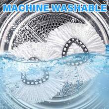 Mop Head Replacement For O-Cedar Easy Wring 1-Tank System,Exovyn Spin Mophead Replacements,Microfiber 3 Pack 360° Swivel Mop Refills,Deep Clean,Easy Cleaning,Machine Washable And Easy To Replace - 白色 - 查看 5