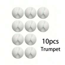 1/5/10pcs White Cable Clips, Adhesive Clips And Cable Management Sleeves (Mini Cable Clips) For Organizing And Storing Various Cables At Home, Office, Car, Desk, Bedside Table - White - View 16