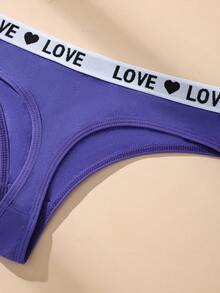 7条/包撞色低腰纯棉女士内裤，无缝弹力透气运动丁字裤 - 彩色 - 查看 9