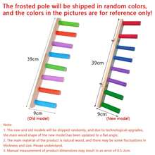 Escalera de escalada para pájaros de 4/6/8 pasos, juguete para loros, escalera de interacción para pájaros, juguetes divertidos de escalada, soporte de ejercicio de madera - Cuatro escaleras - Ver 4