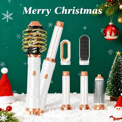 UKLISS Bộ dụng cụ tạo kiểu tóc - Hệ thống sấy tóc tốc độ cao, Lược khí nóng, Máy uốn tóc, Lược duỗi tóc tròn, Máy sấy tạo độ phồng - Dành cho tóc ướt/khô, Phích cắm EU, Không dùng pin, Bộ dụng cụ tạo kiểu tóc | Dụng cụ tạo kiểu tóc thời trang | Bộ chăm sóc tóc bền, Bộ dụng cụ tạo kiểu tóc