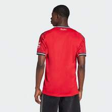 Camiseta de fútbol de manga corta con cuello redondo y estampado de la serie de fútbol Adidas, versión para el hogar/aficionados, unisex - Rojo - Ver 2
