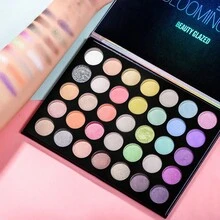 beauty glazed 35-Color Eyeshadow Palette, Rainbow Matte & Shimmer Eyeshadow Set, Bright Face Powder, Stage Makeup - 彩色 - 查看 2